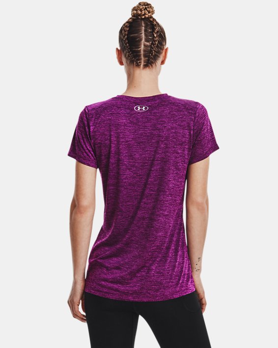 Women's UA Tech™ Twist T-Shirt, Purple, pdpMainDesktop image number 1